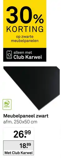 Karwei Meubelpaneel zwart aanbieding