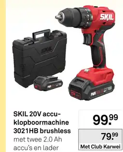 Karwei SKIL 20V accu- klopboormachine 3021HB brushless aanbieding