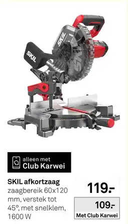 Karwei Skil afkortzaag aanbieding