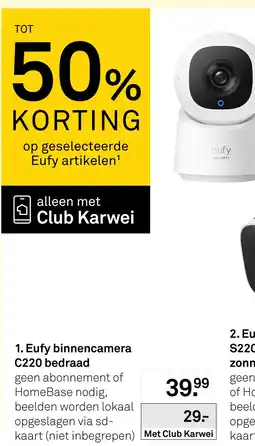 Karwei Eufy binnencamera C220 bedraad aanbieding