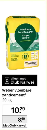 Karwei Weber vloeibare zandcement² aanbieding