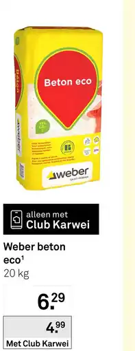 Karwei Weber beton eco aanbieding