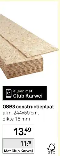 Karwei Osb3 constructieplaat aanbieding