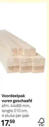 Karwei Voordeelpak vuren geschaafd aanbieding