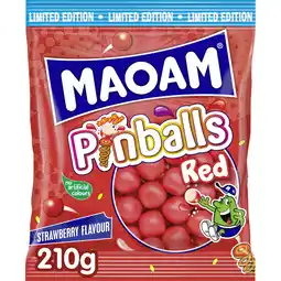 Albert Heijn Maoam Pinballs red strawberry aanbieding