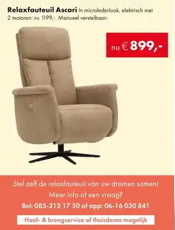 Woonsquare Relaxfauteuil Ascari aanbieding