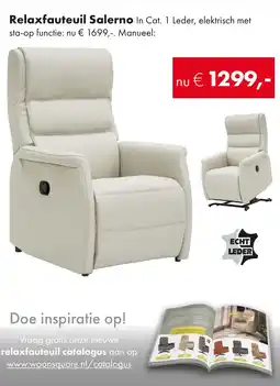 Woonsquare Relaxfauteuil Salerno aanbieding