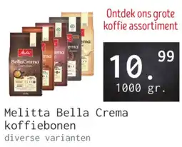 Naanhof Melitta Bella Crema koffiebonen aanbieding