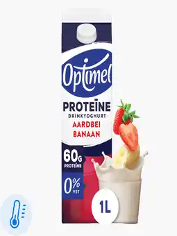 Flink Optimel Proteïne drinkyoghurt aardbei banaan aanbieding