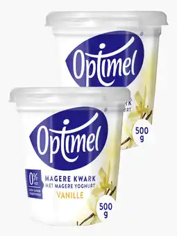 Flink Optimel Magere kwark vanille 500g 2x aanbieding