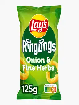 Flink Lay's Ringlings Onion & Fine Herbs aanbieding