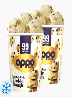 Flink Oppo Brothers Chocolate Chip Cookie Dough IJs 475ml 2x aanbieding