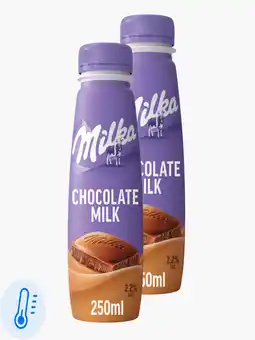 Flink Milka Chocolademelk original 250ml 2x aanbieding