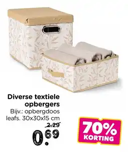 Xenos Diverse textiele opbergers aanbieding