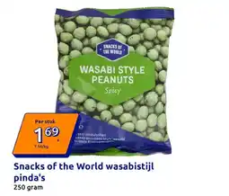 Action Snacks of the World wasabistijl pinda's aanbieding
