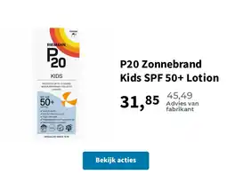Plein.nl P20 Zonnebrand Kids SPF 50+ Lotion aanbieding