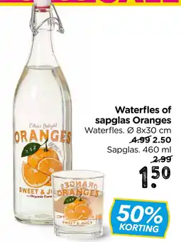 Xenos Waterfles of sapglas oranges aanbieding