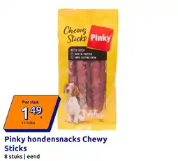 Action Pinky hondensnacks chewy sticks aanbieding