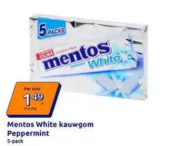 Action Mentos white kauwgom peppermint aanbieding