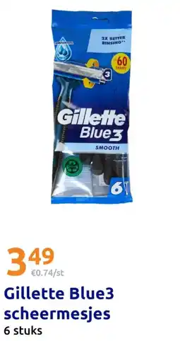 Action Gillette Blue3 scheermesjes aanbieding