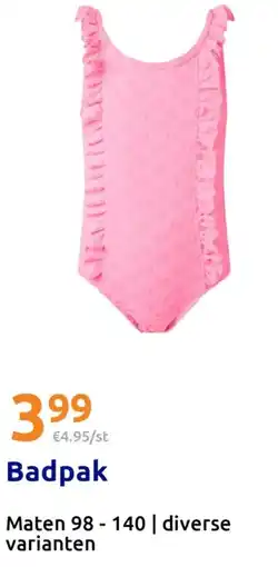 Action Badpak aanbieding