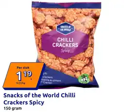 Action Snacks of the world chilli crackers spicy aanbieding