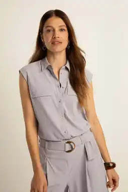 Wehkamp Expresso travelstof blouse lichtgrijs aanbieding