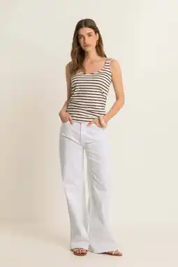 Wehkamp Expresso gestreepte top beige aanbieding