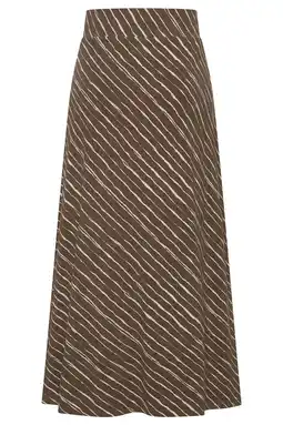 Wehkamp Expresso midi rok jersey bruin aanbieding