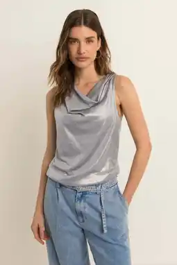 Wehkamp Expresso top met lurex zilver aanbieding