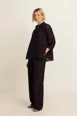 Wehkamp Expresso broderie blouse zwart aanbieding