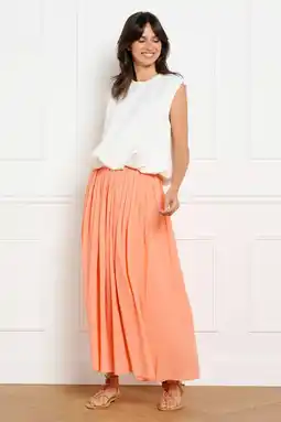 Wehkamp LOLALIZA midirok met plissé - oranje aanbieding