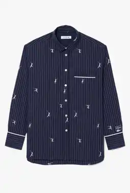 Wehkamp Lacoste gestreepte blouse donkerblauw aanbieding