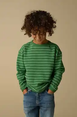 Wehkamp Sissy-Boy gestreepte longsleeve donkergroen aanbieding