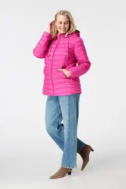 Wehkamp MS Mode gewatteerde jas fuchsia aanbieding