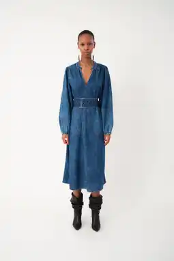 Wehkamp Lollys Laundry denim spijkerjurk blauw aanbieding