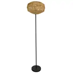 Wehkamp EGLO Sheldon Vloerlamp - E27 - 153,5 cm - Zwart/Natuurlijk/Bruin - Papier aanbieding