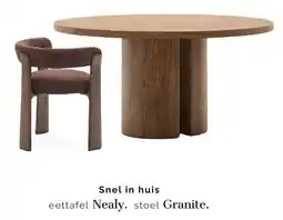 Eijerkamp Snel in huis eettafel Nealy, stoel Granite. aanbieding