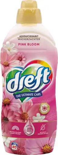 Dirk Dreft Wasverzachter pink bloom 40 wasbeurten aanbieding