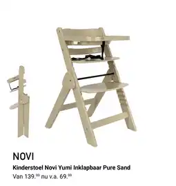 Van Asten BabySuperstore Novi Kinderstoel Novi Yumi Inklapbaar Pure Sand aanbieding