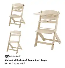 Van Asten BabySuperstore Kinderstoel Kinderkraft Enock 3-in-1 Beige aanbieding