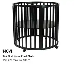 Van Asten BabySuperstore Box Novi Nooni Rond Black aanbieding
