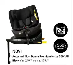 Van Asten BabySuperstore Autostoel Novi Donna Premium I-size 360° All Black aanbieding