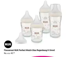Van Asten BabySuperstore Flessenset NUK Perfect Match Glas Regenboog 0-3mnd aanbieding