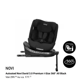 Van Asten BabySuperstore Autostoel Novi David 3.0 Premium I-Size 360° All Black aanbieding
