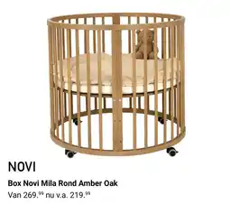 Van Asten BabySuperstore Box Novi Mila Rond Amber Oak aanbieding