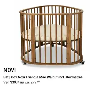 Set | Box Novi Triangle Mae Walnut incl. Boxmatras
