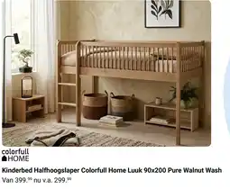 Van Asten BabySuperstore Kinderbed Halfhoogslaper Colorfull Home Luuk aanbieding
