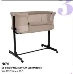 Van Asten BabySuperstore Co-Sleeper Novi Amy Air+ Sand Melange aanbieding