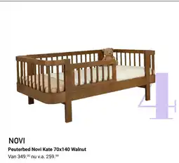 Van Asten BabySuperstore Peuterbed Novi Kate 70x140 Walnut aanbieding